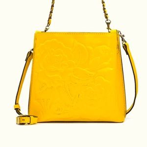 Patricia Nash “Ledra Bucket Crossbody” NWT and Dust Bag; New Yellow